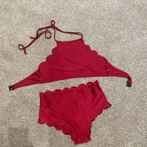 Burgundy Swimsuit